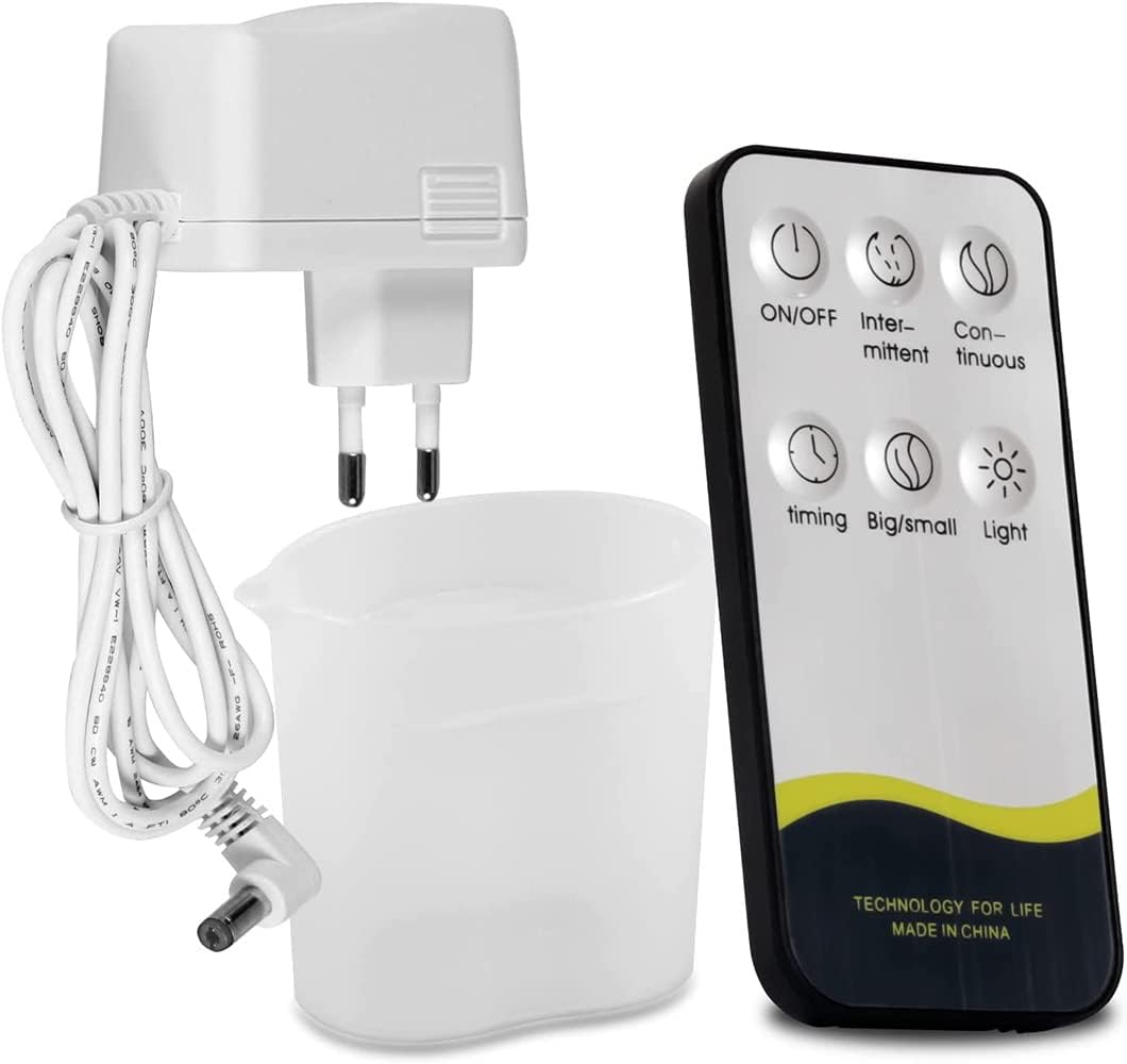 Difusor De Aromas Grande 500ml Umidificador De Ar Ultra Sônico Potente Temporizador ate 6h 7 cores de Led Difusor De Óleo Essencial Abajur Led Controle Remoto- - Melhor Opção