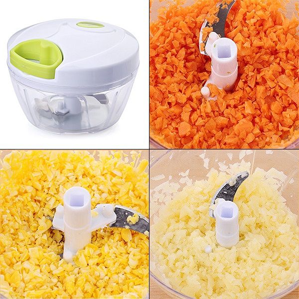 Mini Processador Manual de Alimentos 3 Lâminas - Melhor Opção
