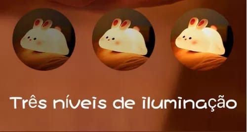 Toque Recarregavel lâmpada de silicone para coelho noturno