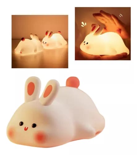 Toque Recarregavel lâmpada de silicone para coelho noturno
