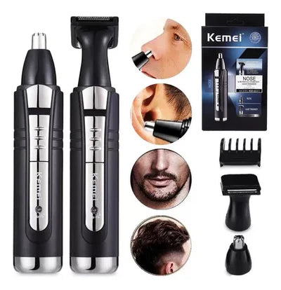 Aparador 2 em 1 Kemei - Barba, Cabelo, Nariz e Orelha - Melhor Opção