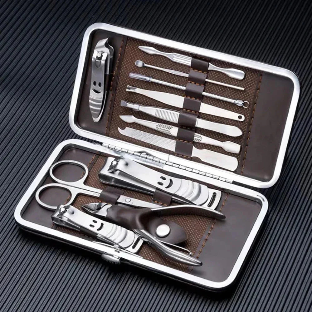 Kit Cortador de Unha Completo Manicure (12 Peças) - Aço Inoxidável - Melhor Opção