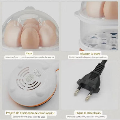 Fogão de ovo elétrico para 14 ovos omeletes mexidos a vapor - Melhor Opção