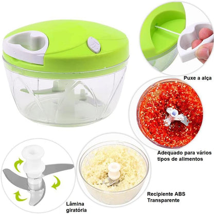 Mini Processador Manual de Alimentos 3 Lâminas - Melhor Opção