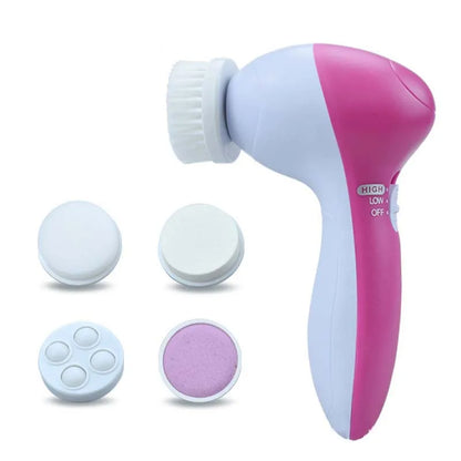 5 em 1 Escova e Massageador Facial Multifunção - Cuidado Suave para a Pele