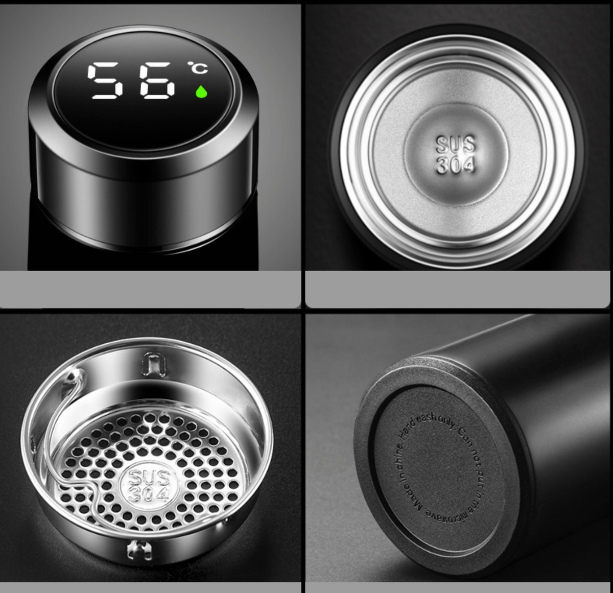 Garrafa Térmica Inox Inteligente com Sensor de Temperatura Digital - Melhor Opção