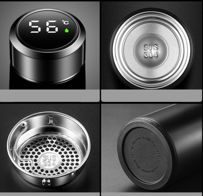 Garrafa Térmica Inox Inteligente com Sensor de Temperatura Digital - Melhor Opção