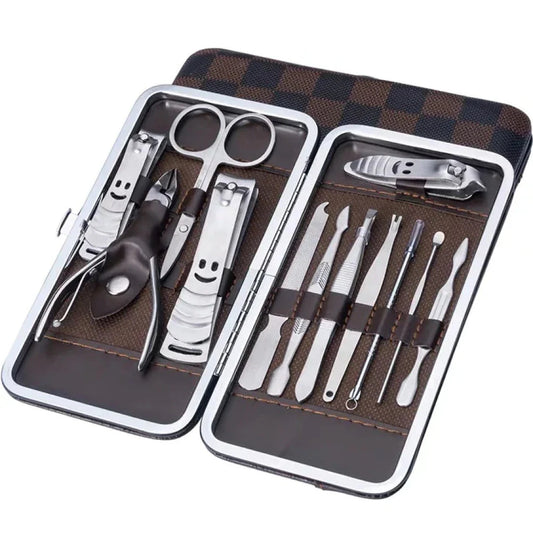 Kit Cortador de Unha Completo Manicure (12 Peças) - Aço Inoxidável - Melhor Opção