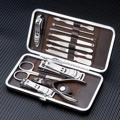 Kit Cortador de Unha Completo Manicure (12 Peças) - Aço Inoxidável - Melhor Opção