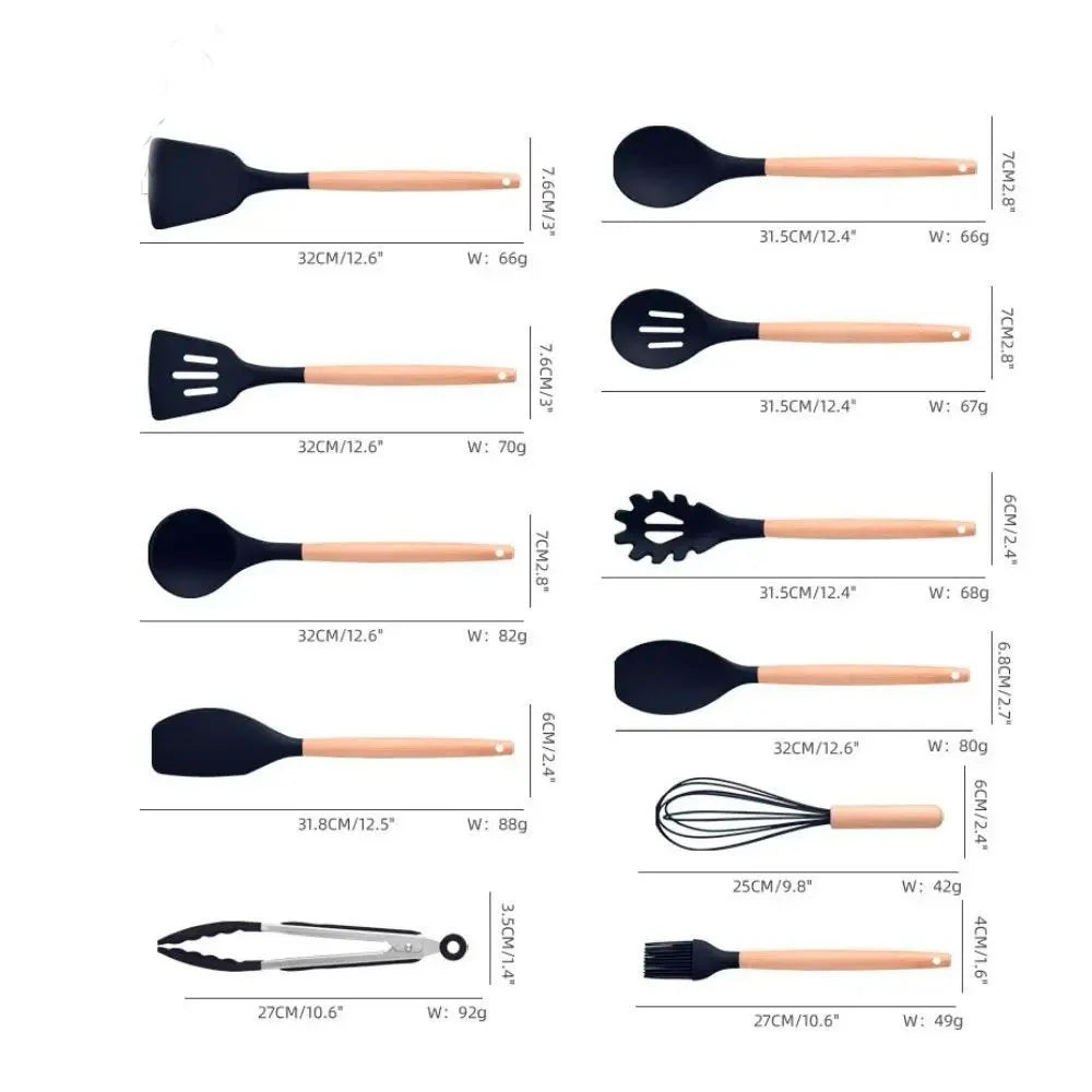 Kit de Cozinha 19 Peças de Silicone Premium